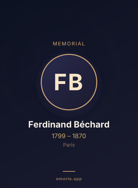 Memorial portrait of Ferdinand Béchard