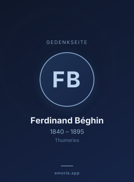 Gedenkportrait von Ferdinand Béghin