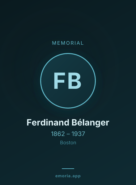 Memorial portrait of Ferdinand Bélanger