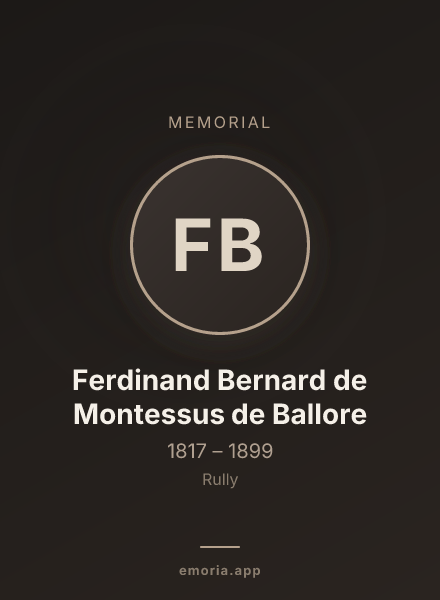 Memorial portrait of Ferdinand Bernard de Montessus de Ballore