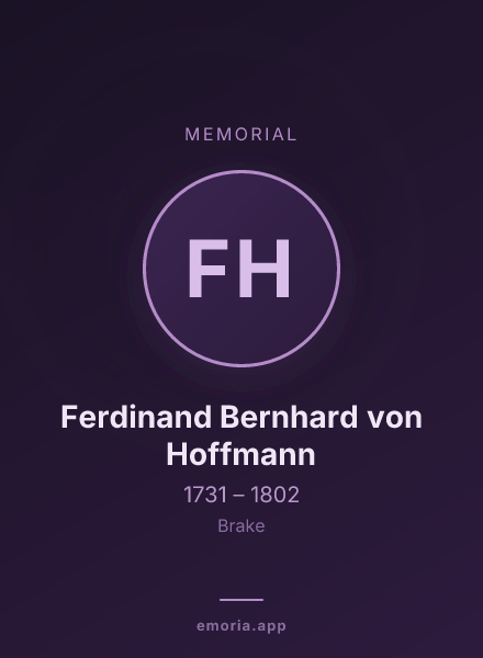 Memorial portrait of Ferdinand Bernhard von Hoffmann
