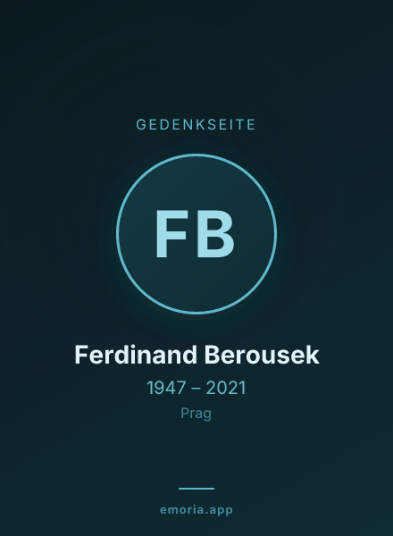 Gedenkportrait von Ferdinand Berousek
