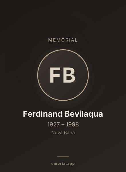 Memorial portrait of Ferdinand Bevilaqua