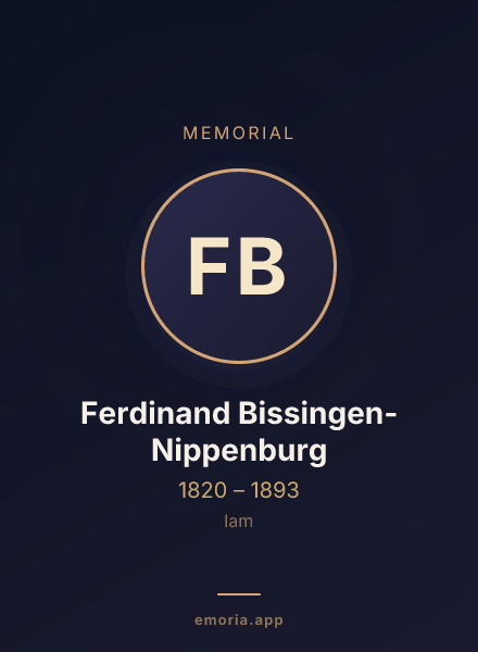 Memorial portrait of Ferdinand Bissingen-Nippenburg