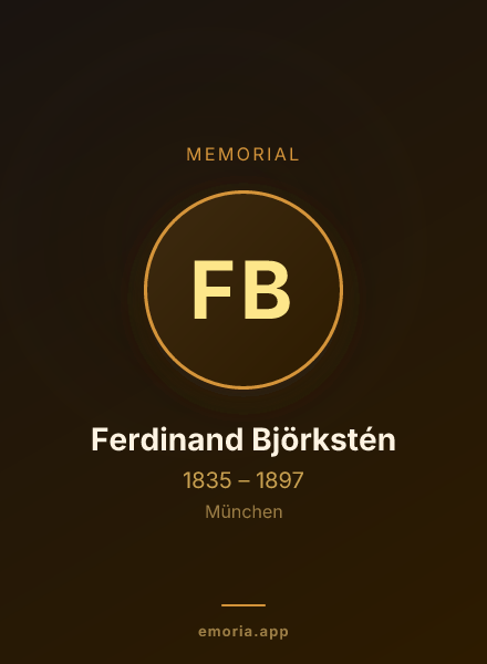Memorial portrait of Ferdinand Björkstén
