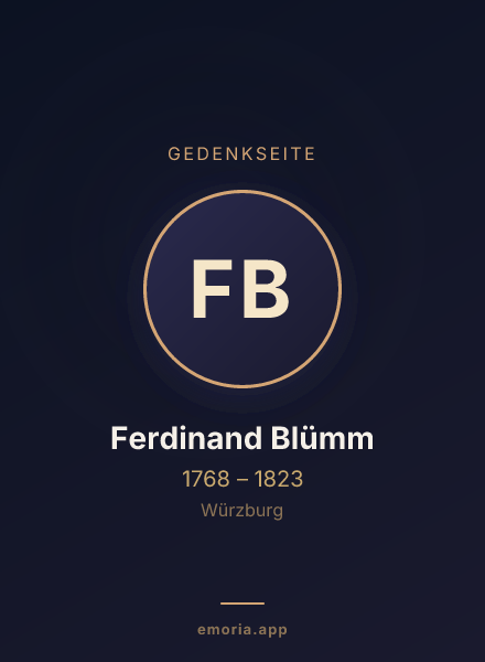 Gedenkportrait von Ferdinand Blümm