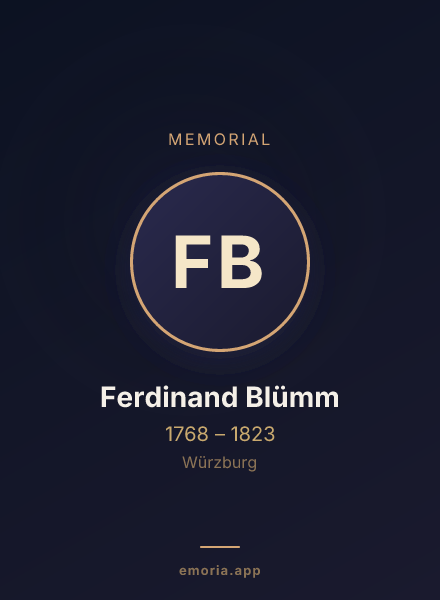 Memorial portrait of Ferdinand Blümm