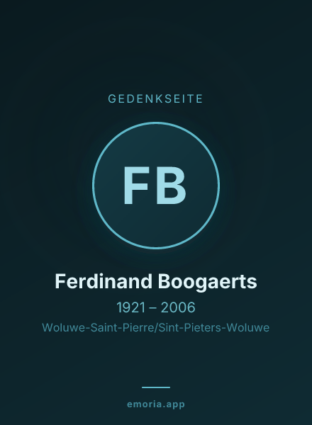 Gedenkportrait von Ferdinand Boogaerts