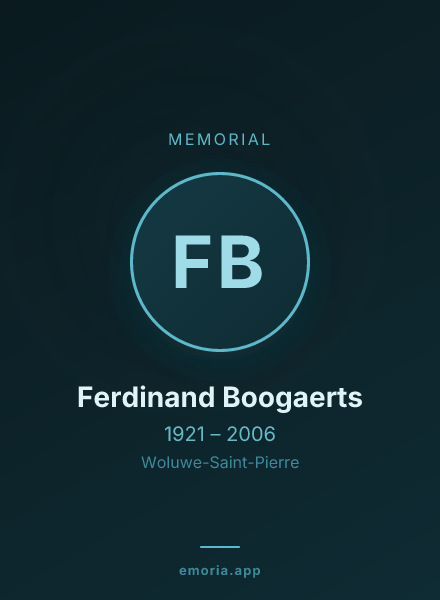 Memorial portrait of Ferdinand Boogaerts