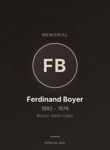 Memorial portrait of Ferdinand Boyer