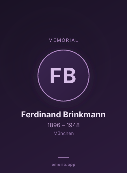 Memorial portrait of Ferdinand Brinkmann