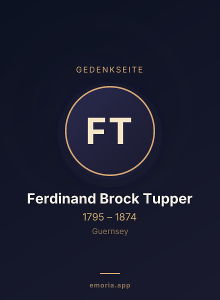 Gedenkportrait von Ferdinand Brock Tupper