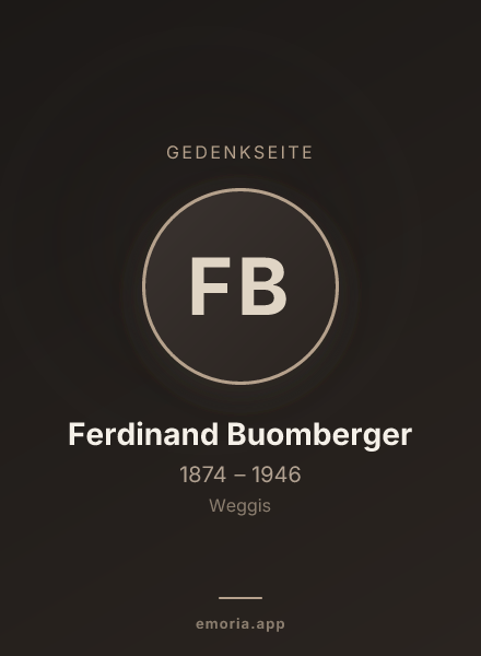 Gedenkportrait von Ferdinand Buomberger