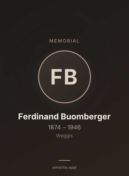 Memorial portrait of Ferdinand Buomberger
