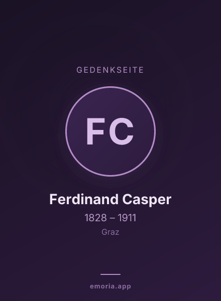 Gedenkportrait von Ferdinand Casper