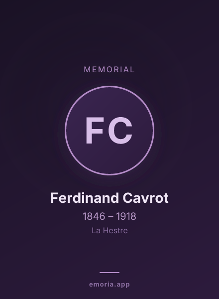Memorial portrait of Ferdinand Cavrot