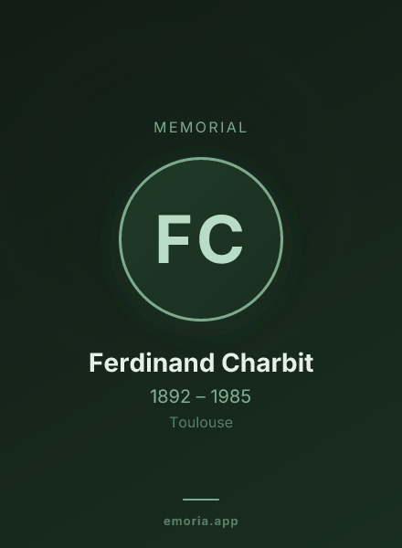 Memorial portrait of Ferdinand Charbit