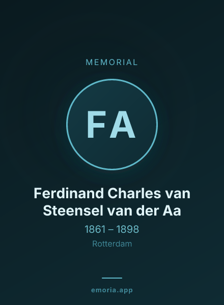 Memorial portrait of Ferdinand Charles van Steensel van der Aa