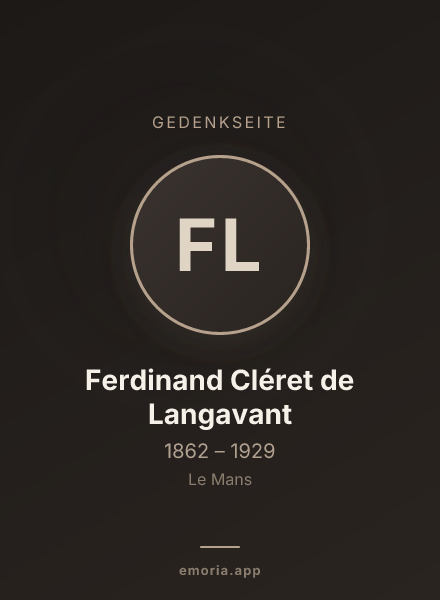 Gedenkportrait von Ferdinand Cléret de Langavant