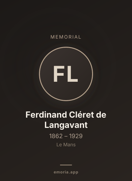 Memorial portrait of Ferdinand Cléret de Langavant