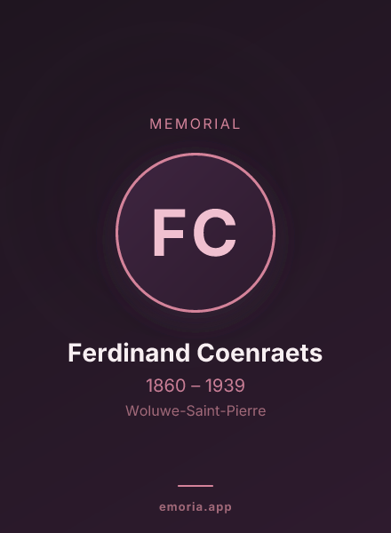 Memorial portrait of Ferdinand Coenraets