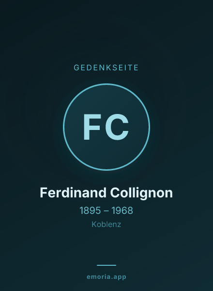 Gedenkportrait von Ferdinand Collignon