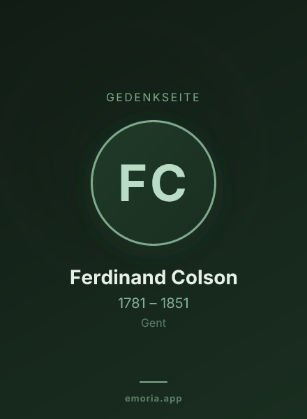 Gedenkportrait von Ferdinand Colson