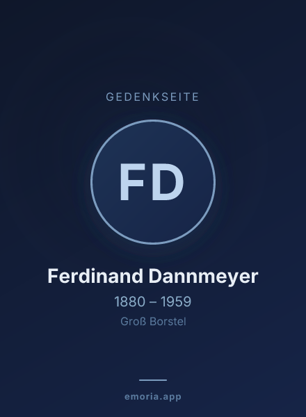 Gedenkportrait von Ferdinand Dannmeyer