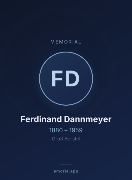 Memorial portrait of Ferdinand Dannmeyer
