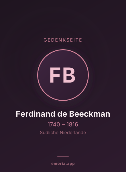 Gedenkportrait von Ferdinand de Beeckman