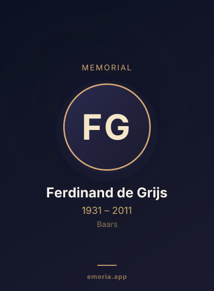 Memorial portrait of Ferdinand de Grijs