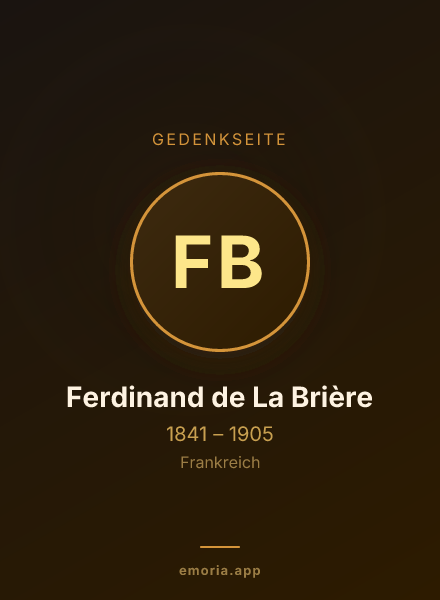 Gedenkportrait von Ferdinand de La Brière