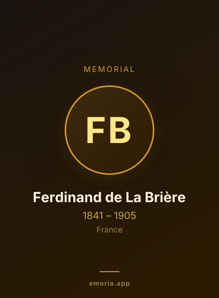 Memorial portrait of Ferdinand de La Brière