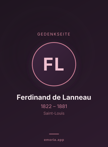 Gedenkportrait von Ferdinand de Lanneau