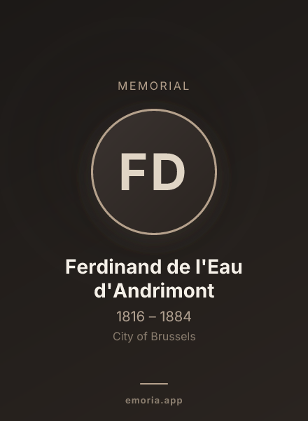 Memorial portrait of Ferdinand de l'Eau d'Andrimont
