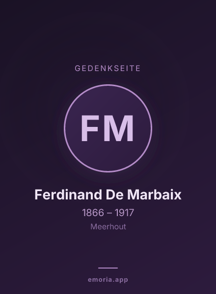 Gedenkportrait von Ferdinand De Marbaix