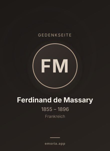Gedenkportrait von Ferdinand de Massary