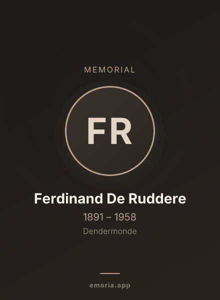 Memorial portrait of Ferdinand De Ruddere