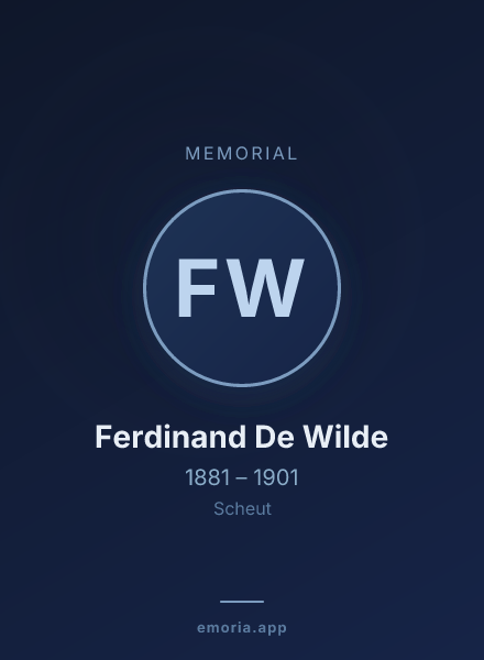 Memorial portrait of Ferdinand De Wilde