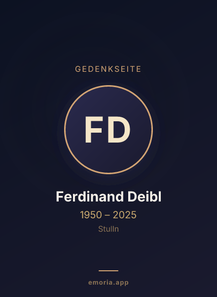 Gedenkportrait von Ferdinand Deibl