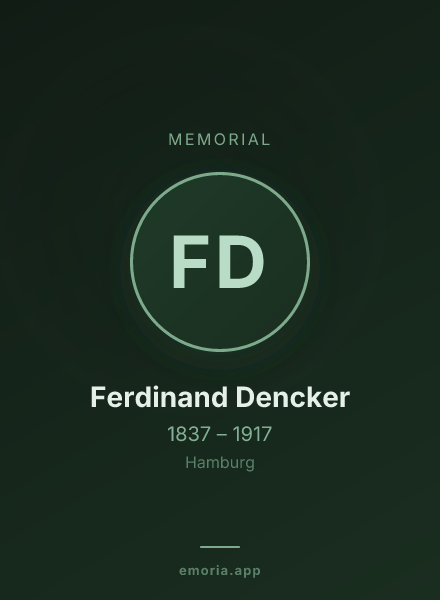 Memorial portrait of Ferdinand Dencker