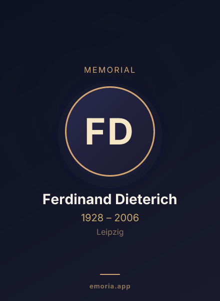 Memorial portrait of Ferdinand Dieterich
