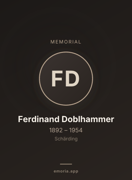 Memorial portrait of Ferdinand Doblhammer