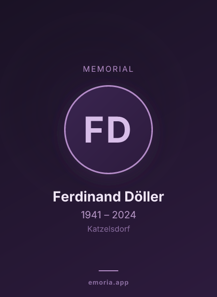 Memorial portrait of Ferdinand Döller