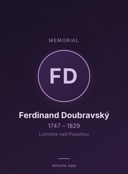 Memorial portrait of Ferdinand Doubravský