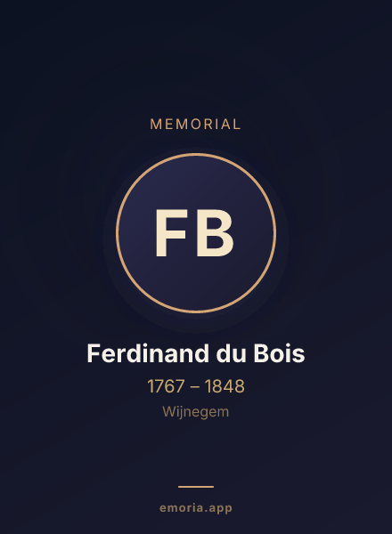 Memorial portrait of Ferdinand du Bois
