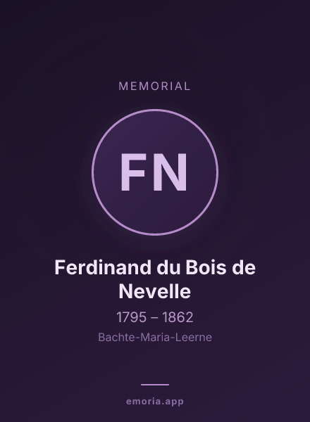 Memorial portrait of Ferdinand du Bois de Nevelle