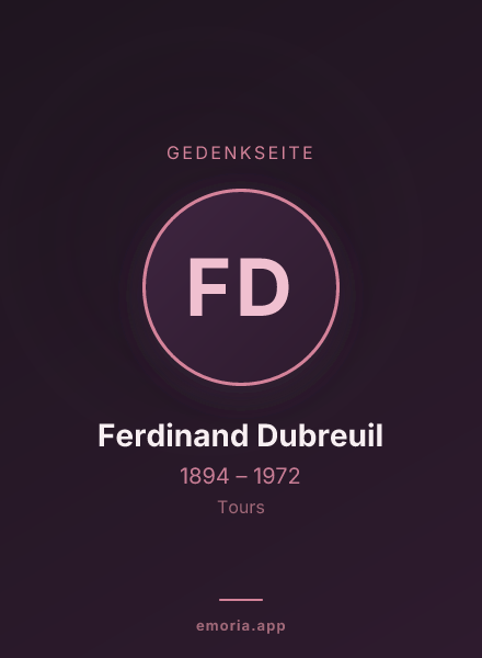 Gedenkportrait von Ferdinand Dubreuil
