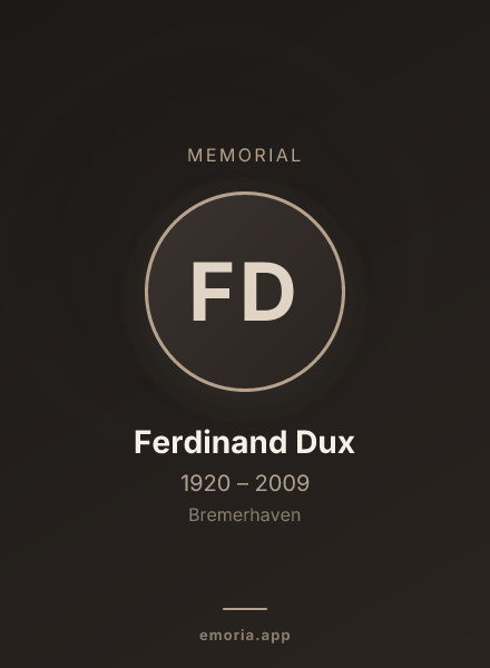 Memorial portrait of Ferdinand Dux