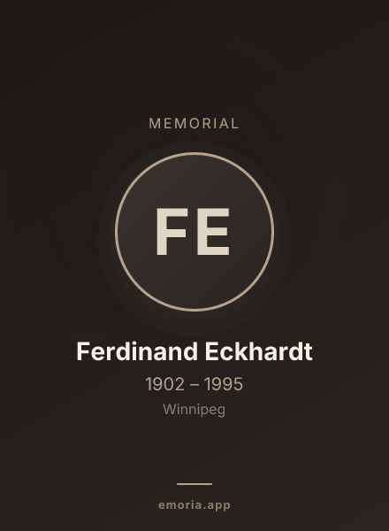 Memorial portrait of Ferdinand Eckhardt